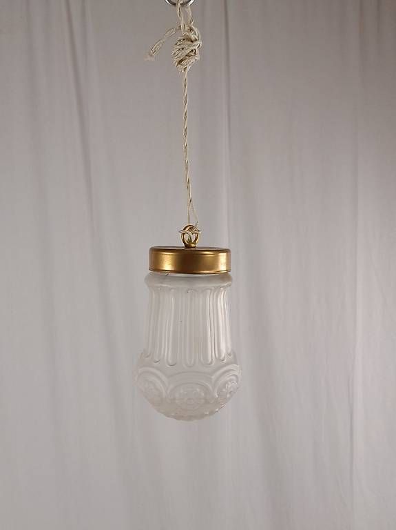 Kronleuchter & Deckenlampen: Antike Hängelampe Glas Vintage – Gebraucht aus Hittnau von v-v-onlineverkauf 1