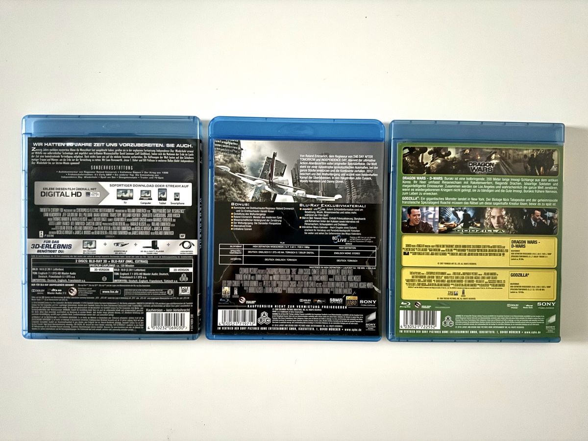 Tous les DVDs: Blu-ray Dragon Wars, Godzilla, 2012,  Independence Day:  – D'occasion à Couvet par Aura_aura 1