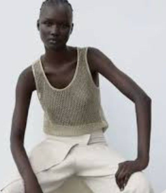 Zara Top: Neu ZARA METALLIC THREAD KNIT TOP,  M – Nuovo e nell'imballaggio originale da Wilen b. Wollerau venduto da rosmarin13