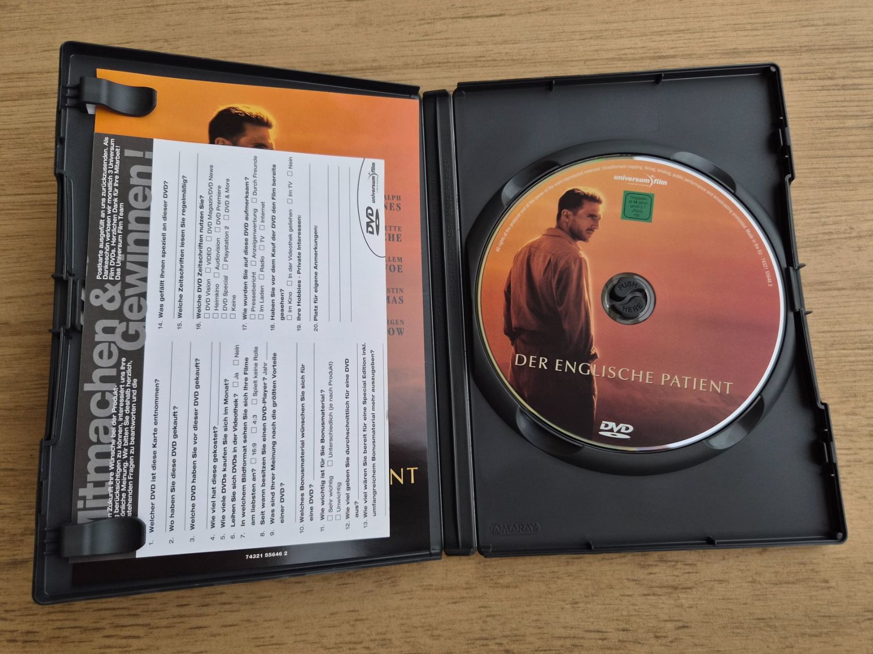 Tutti i DVDs: DVD "Der Englische Patient" – Usato da Diegten venduto da herala 2