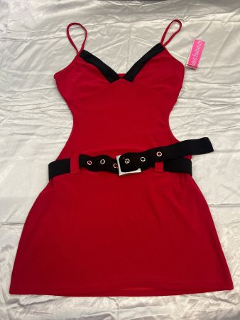 Minikleid Rückenfrei Figurbetont rot Gr M Neu