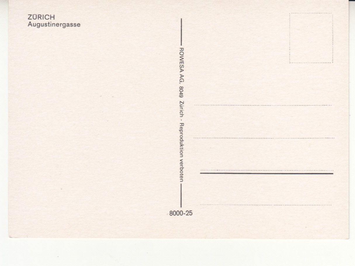 Ansichtskarten: Zürich ca. 1970 – Gebraucht aus Bürglen TG von StampGraf 1