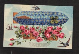 Zeppelinkarte , Kitschkarte , gel.  Bischofszell  1909