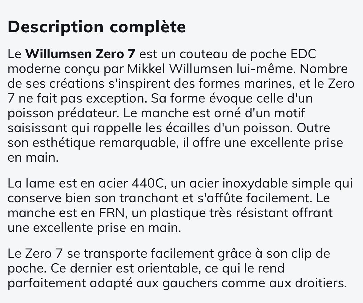 Taschenmesser: Couteau Willumsen Zéro 7 – Neu (gemäss Beschreibung) aus St-Pierre-De-Clages von chapje 5