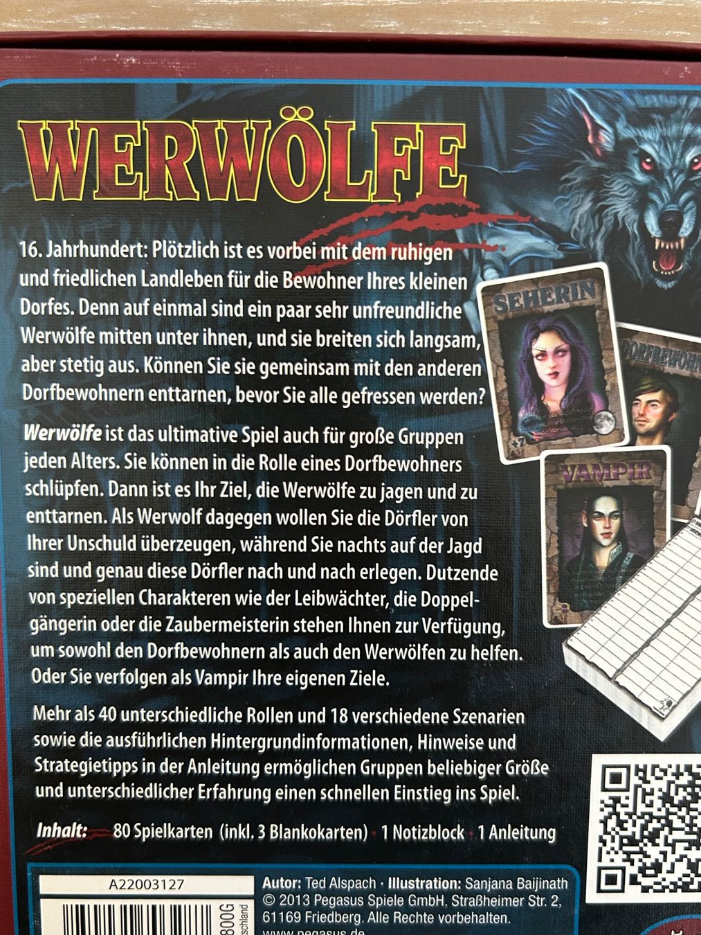 Pegasus Spiele Giochi: Werwölfe - Das Original - tolles Spiel – Usato da Wolhusen venduto da eve_m6cg 2