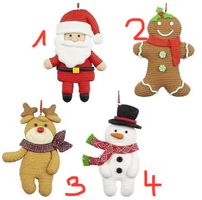 Baumschmuck Samichlaus Lebkuchenmann Rentier und Schneemann