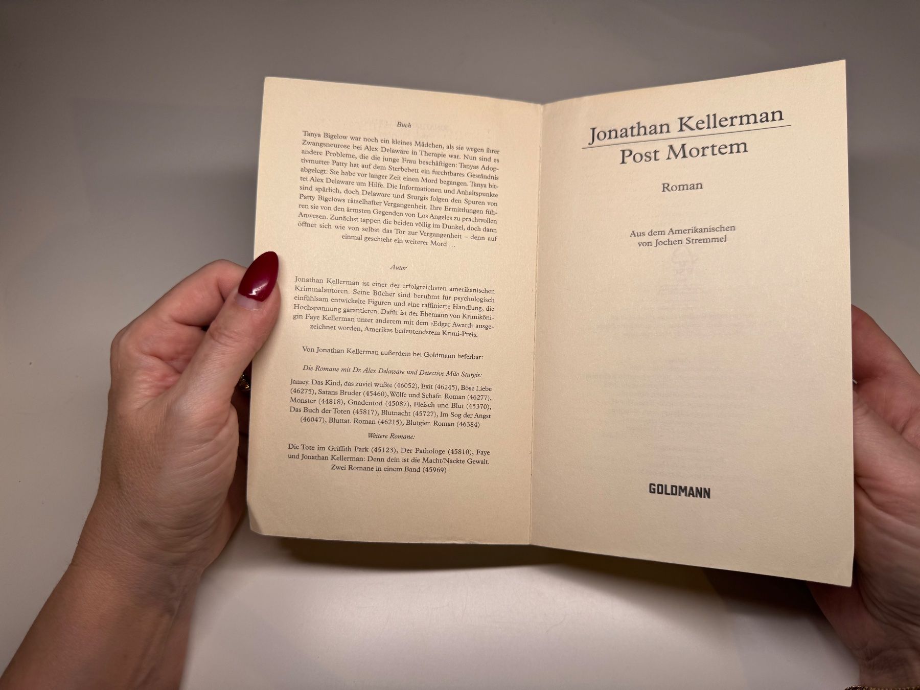 Libri: ROMAN: Jonathan Kellerman, Post Mortem – Usato da Grosswangen venduto da Deutsche_Romane 2
