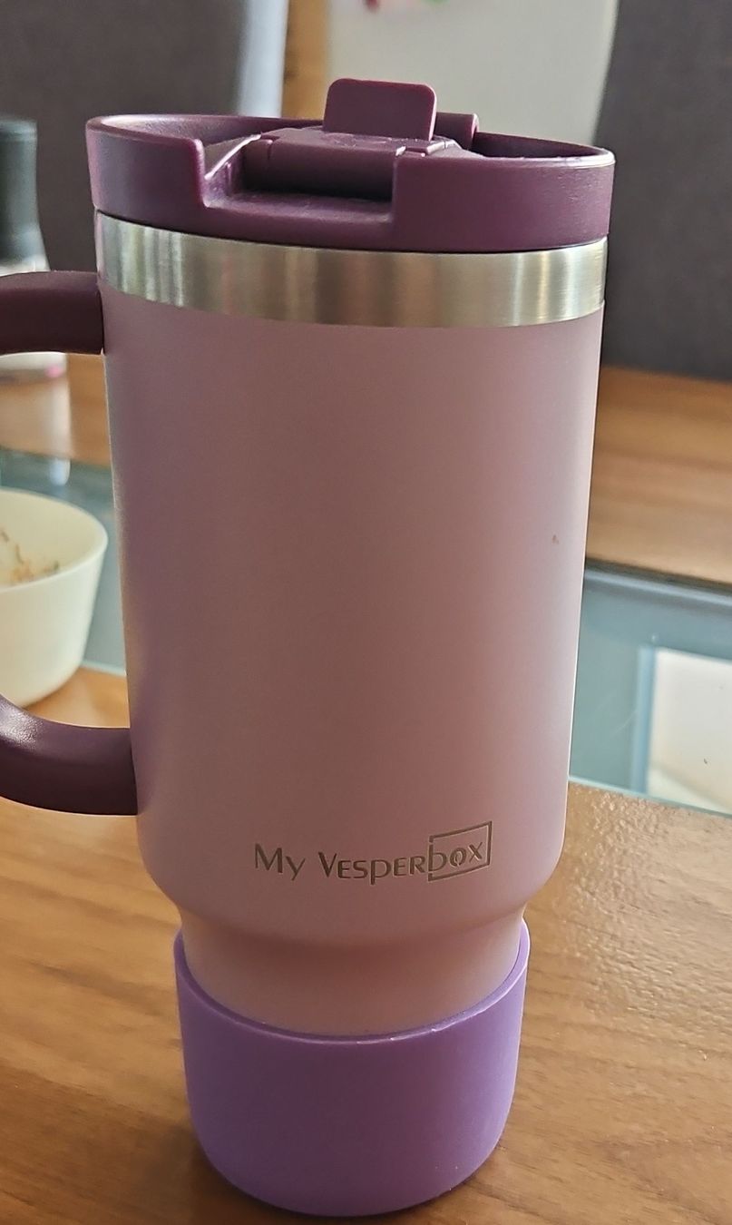 Trinkflaschen & Thermosflaschen: My VesperBox Becher mit Deckel und Strohhalm lila  – Gebraucht aus Seon von Julia87