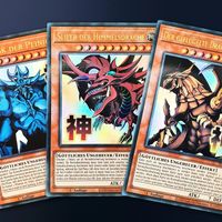 Ägyptische Götterkarten Slifer Obelisk Ra Ultra Rare Set