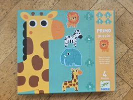 Puzzle Djeco Primo 4 puzzles animaux, +2 ans, parfait!
