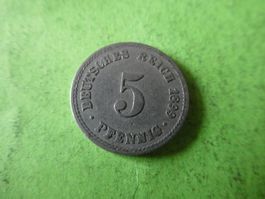 Dt. Reich 1899 A,  5 Pfennig