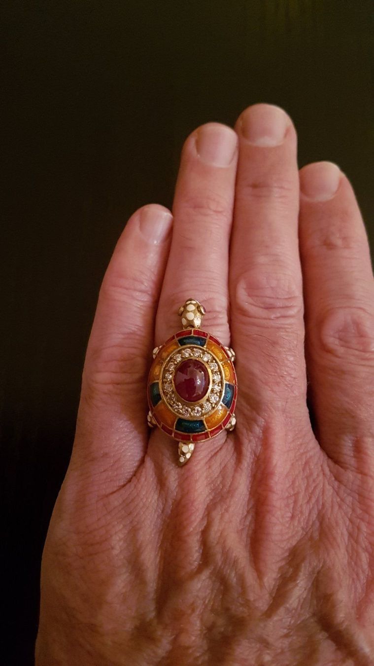 Anelli: Schildkröten Ring mit Rubin Fabrikneu – Nuovo (secondo la descrizione) da KLOTEN venduto da Luxurious-Shop