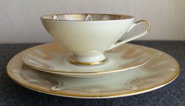 Sammlertasse Teetasse Bavaria Elfenbein-Porzellan, um 1950