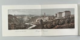 Fribourg antike Lithografie Briquet Cuvillier Lemercier