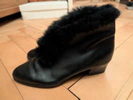 elegante Vintage Winter Stiefeletten gefüttert Gr. 39