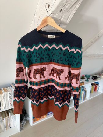 Sugarhill Pullover, Gr. 36, Leoparden Muster, Top Zustand