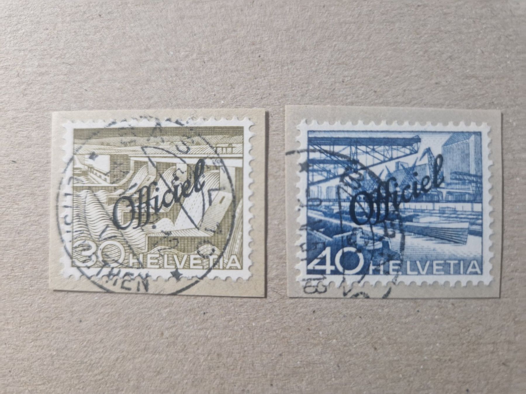 Alle Briefmarken: Officiel   70 + 72 gestempelt – Gebraucht aus Bouveret von hckoala