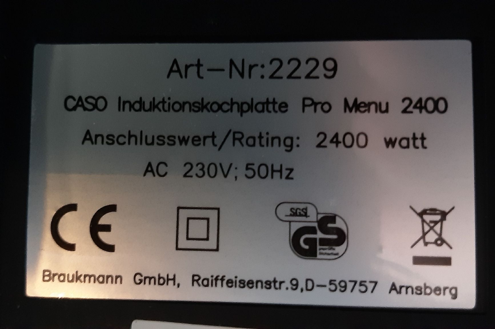 Elettrodomestici da cucina: Doppelkochfeld Induktion (Caso) – Nuovo (secondo la descrizione) da Richterswil venduto da ADIACE010 4