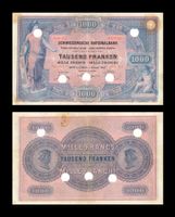 1000 Franken Banknote Schweiz Serie 1 (Replica)