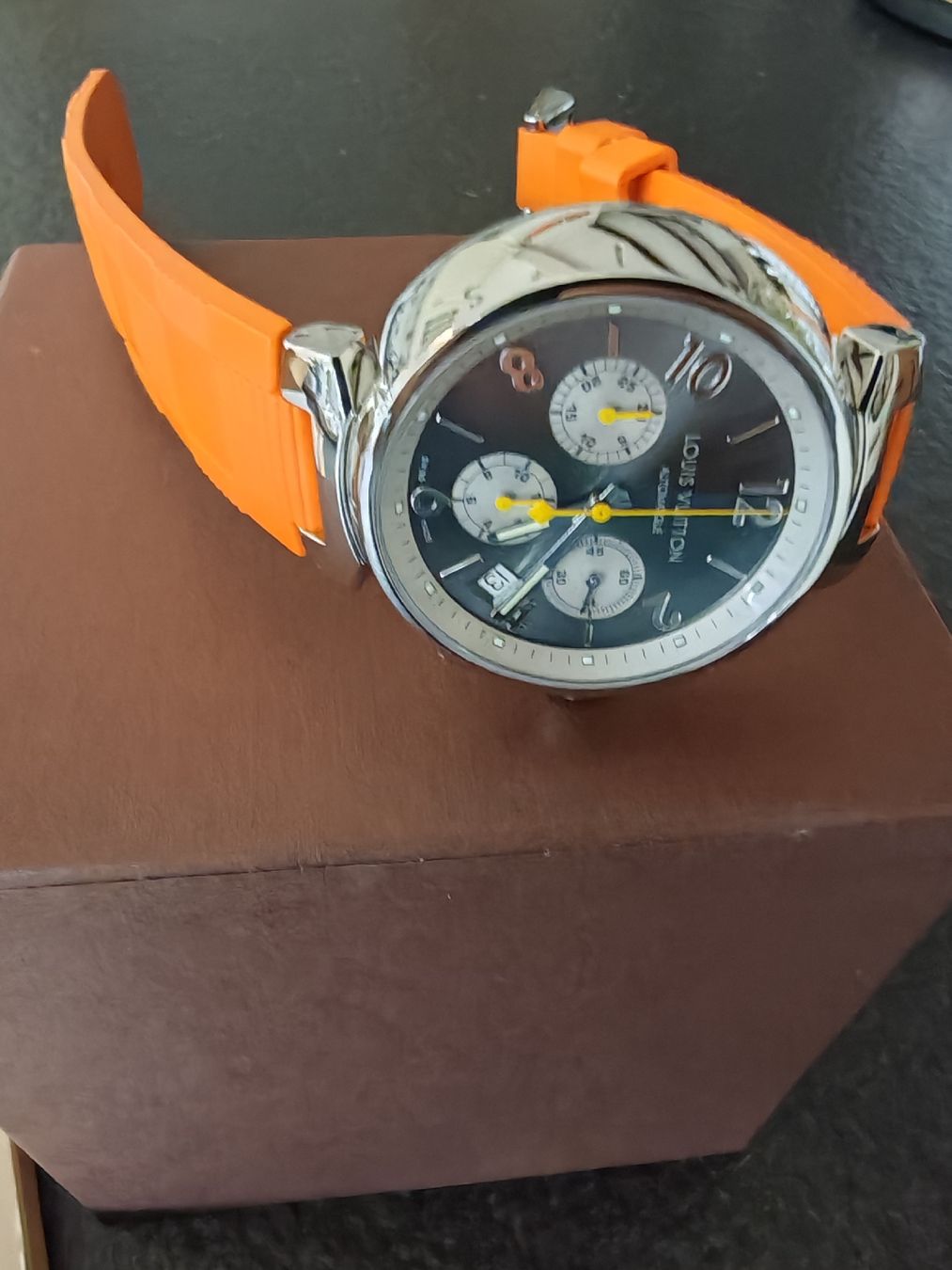 Louis Vuitton Orologi: Louis Vuitton Auto. Tambour Chrono Full Set – Usato da TROISTORRENTS venduto da winwin63 4