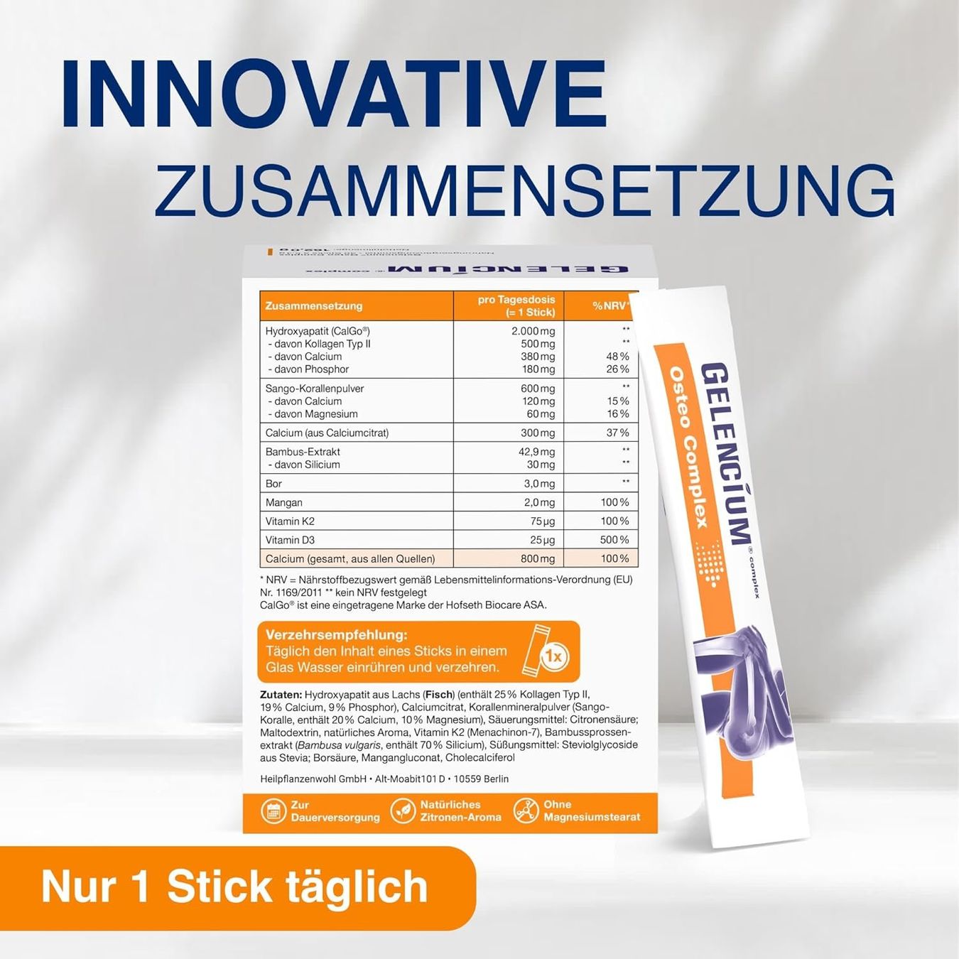 Lebensmittel & Spezialitäten: Calcium Sticks Osteo Complex Vitamin D3 K2 – Neu und originalverpackt aus Suhr von SchnapperCH 6