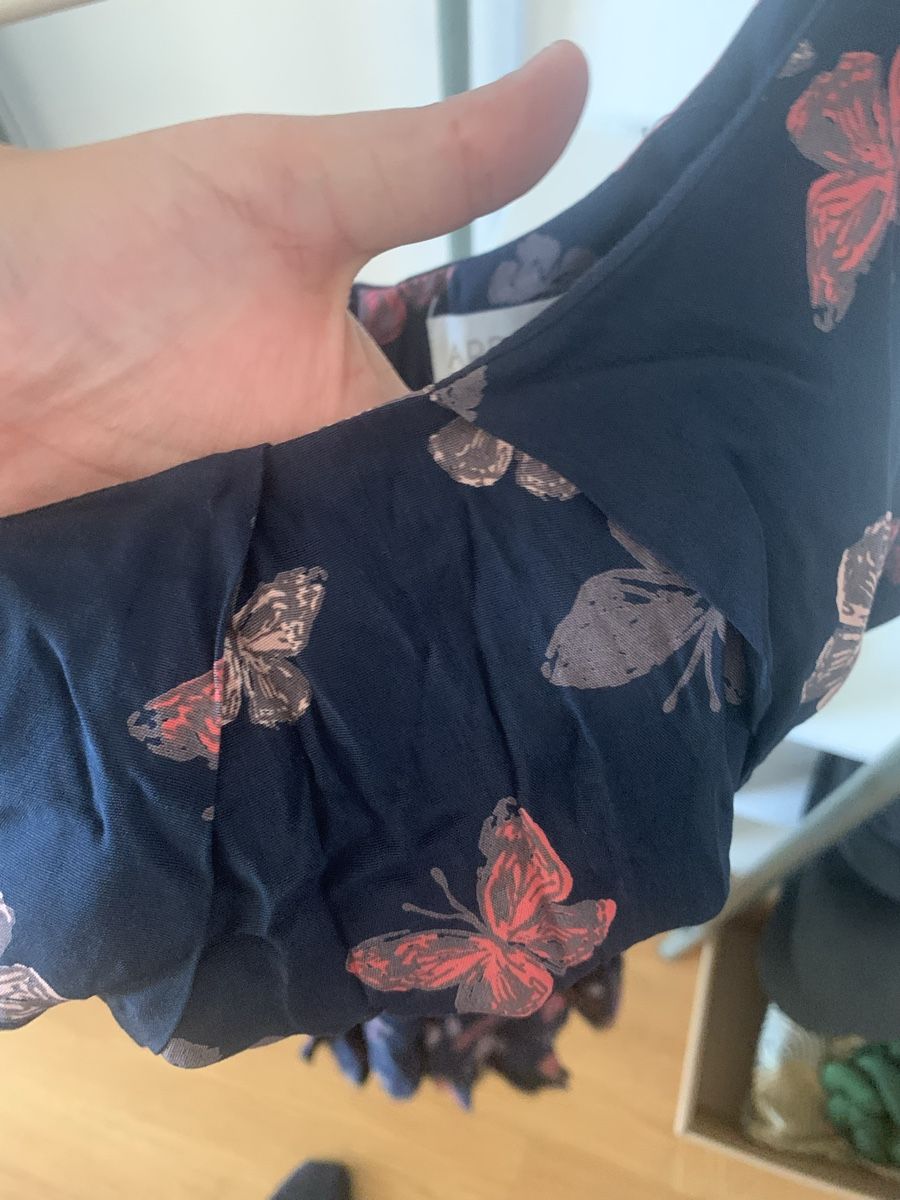 Vestiti: Apricot Kleid mit Schmetterlingprint – Nuovo (secondo la descrizione) da Basel venduto da ari_xy65 1