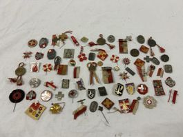Konvolut Schweizer Pins und Abzeichen verschiedene.