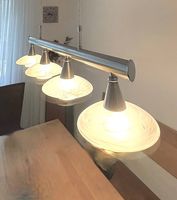 Esszimmer-Hängeleuchte aus Metall mit Glas-Schirmen-dimmbar
