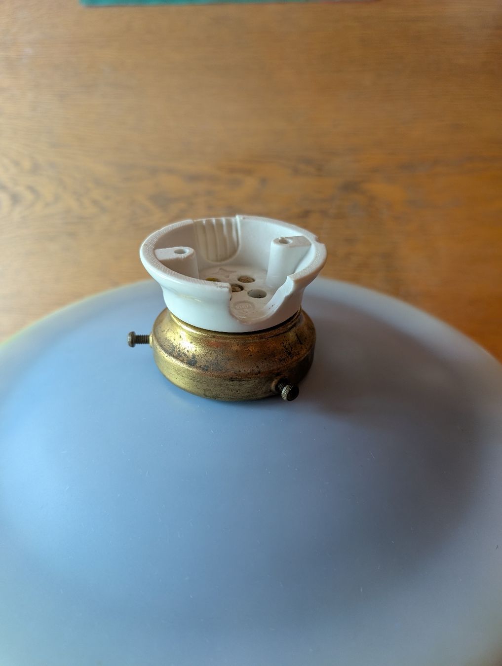 Lampen: Antike Lampe mit bemaltem Schirm aus Glas – Gebraucht aus Schaffhausen von lntauh 1