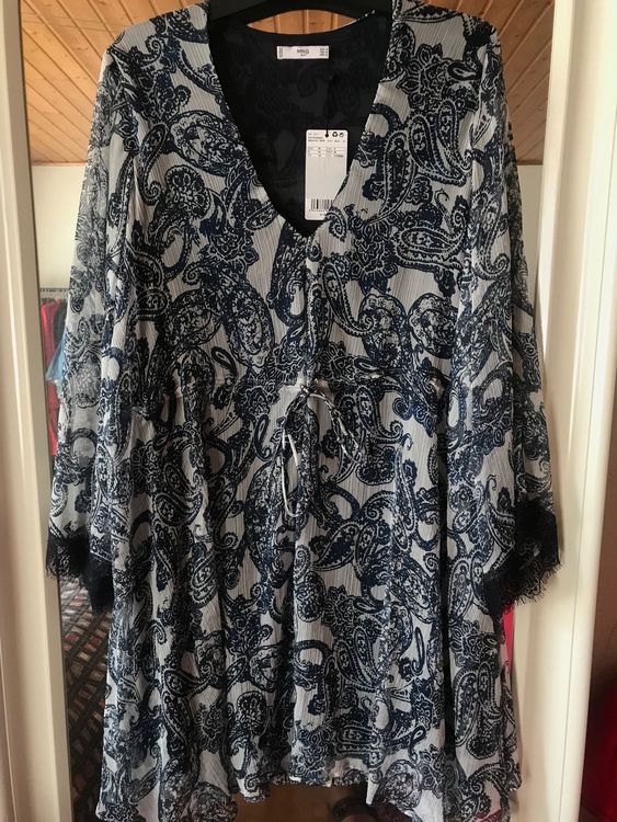 Robe Liquette Mango – Tunique Longue Grise En Viscose, Taille XS (36/38), Occasion Très Bon état