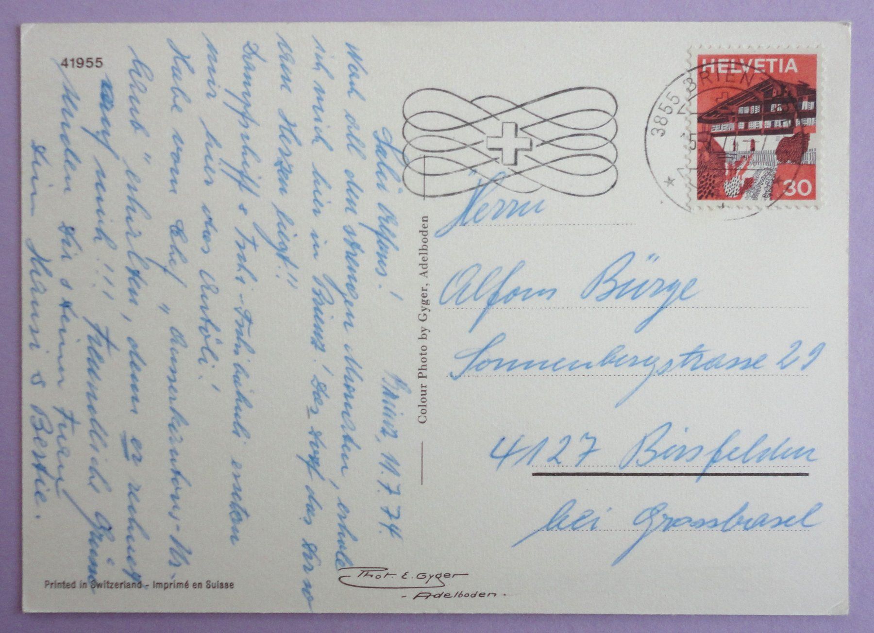 Cartoline postali: Brienz – Usato da Fétigny venduto da Billy2miny 1