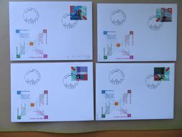 4x Brief FDC Sondermarken Expo 2002