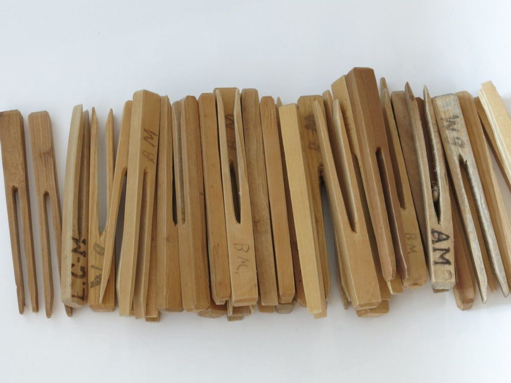 Lot D'outils Anciens – Pinces En Bois Et Poinçons – Vintage – Marques Diverses