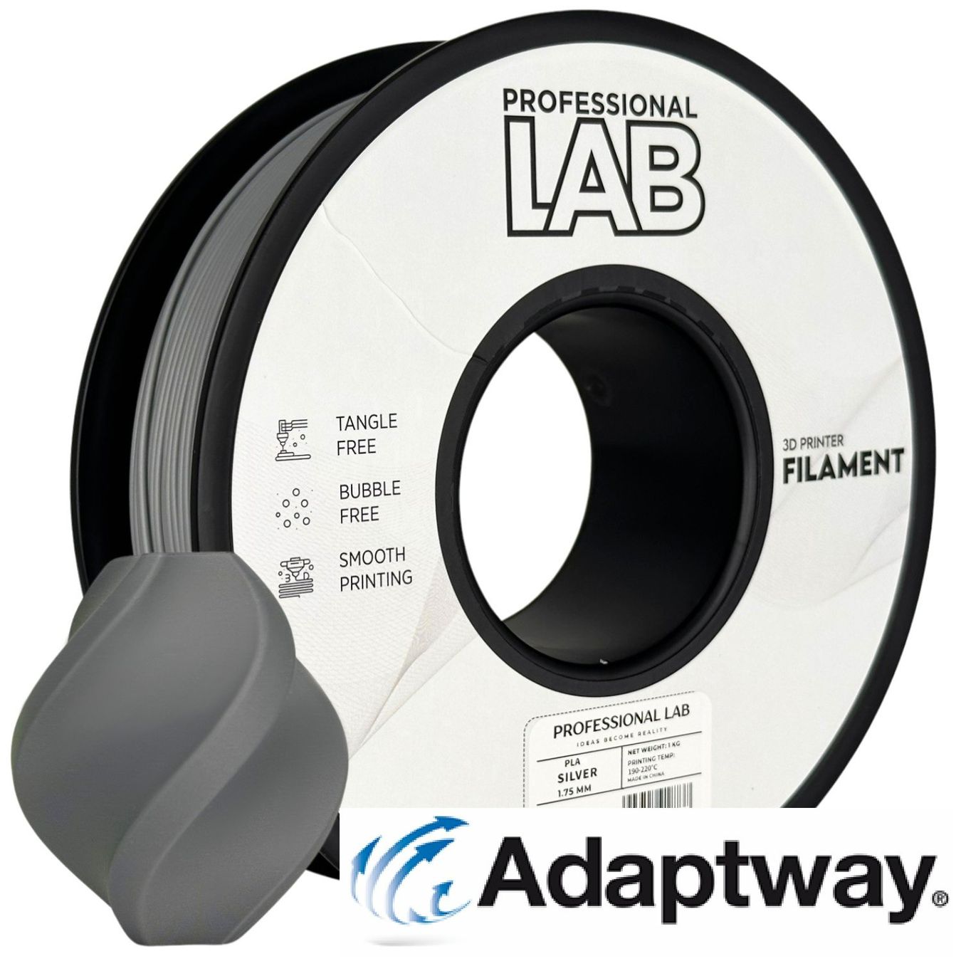 Stampanti 3D: PLA+ 1.75 mm, 1 kg, silber – Nuovo e nell'imballaggio originale da Anglikon venduto da Adaptway