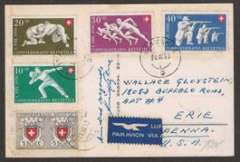 1950 : Pro Patria Serie auf AK Schweiz : KP 130.--