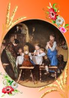 Wand-Zierteller_beim Abendgebet von Franz von Defregger