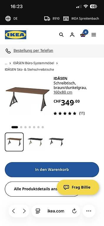 Scrivanie: Ikea Idåsen Schreibtisch – Usato da Affoltern am Albis venduto da flo_6d9t 4