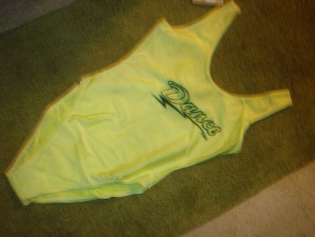 vintage 80iger years ZOFiNA Dance Ballett 8679, gelb neon S