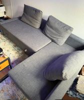 Grosses Ecksofa, Grau, Schlafsofa, Sofa