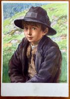 AK Valais: Petit chevrier - 1945 - Peintre: H. Robert