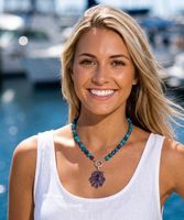 Amethyst Edelstein Anhänger Halskette Silber