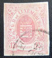 Luxemburg Kat. 7 gest. 1859 Kat. 200 Euro sign.