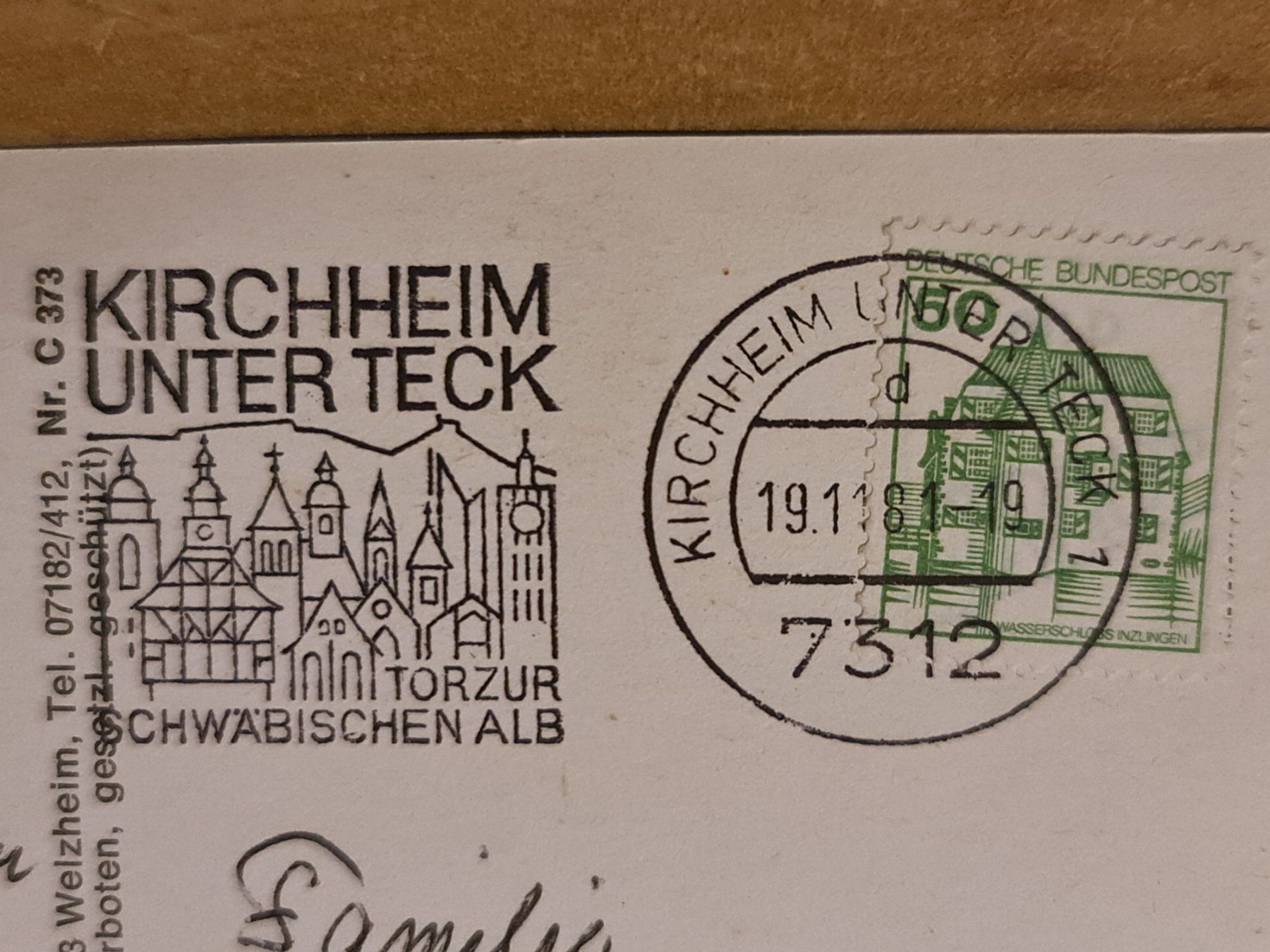 Cartoline postali: Ansichtskarte Kirchheim unter Teck Deutschland – Usato da Dintikon venduto da Vexi 1