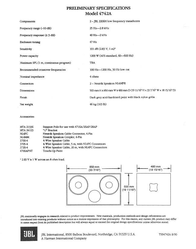 JBL Casse acustiche: JBL 4742 A SUB-BASS Lautsprecher – Usato da Birsfelden venduto da missnamrit 5
