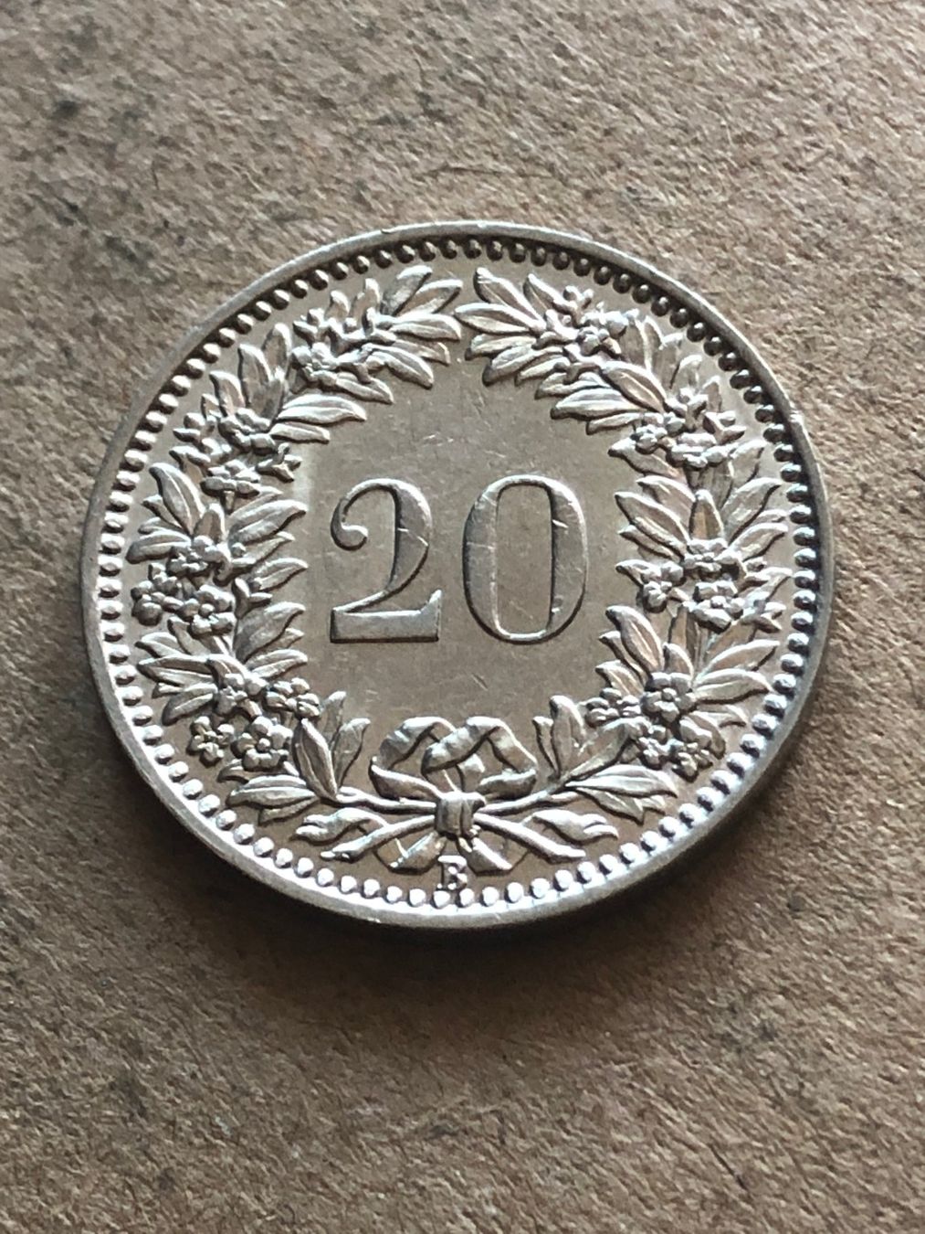 Alle Münzen: 20 Rp. 1936 vorz. – Gebraucht aus Schötz von Odpa 1
