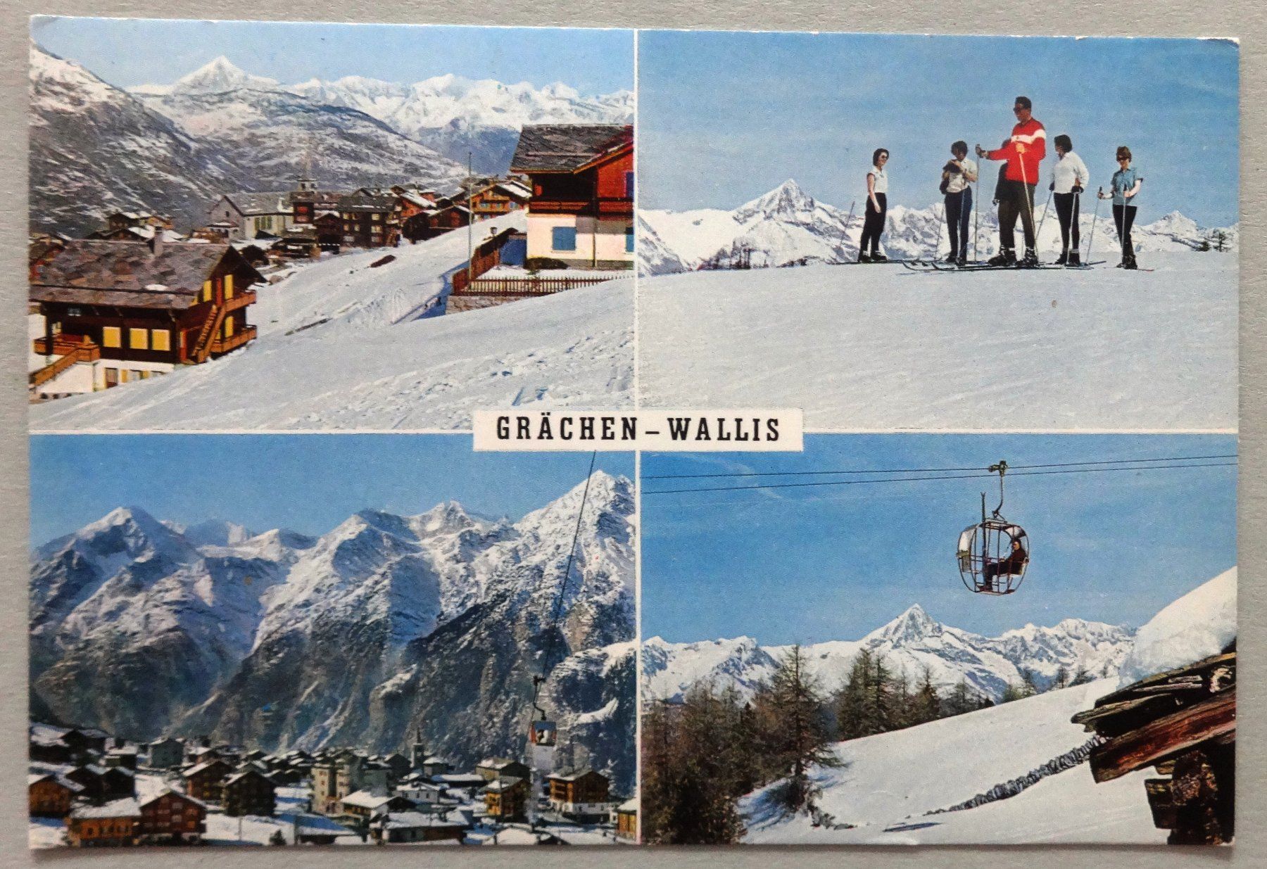 Cartoline postali: Grächen, Wallis – Usato da Fétigny venduto da Billy2miny