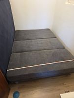 Schlafsofa grau ausklappbar 190x100 cm gebrauchter Zustand