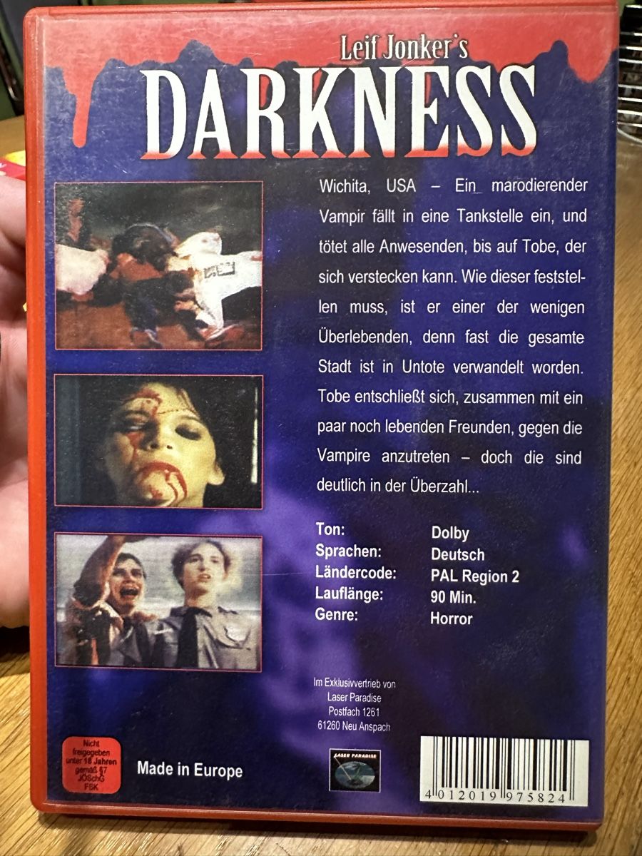 Tutti i DVDs: Leif Jonker‘s Darkness Red Edition DVD – Usato da Benken ZH venduto da Audi-erich 1