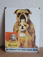 RARES Porzellan/ Emailliertes Schild Dog/Hunde