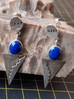 Ohrstecker mit Lapislazuli Cabochon S 925